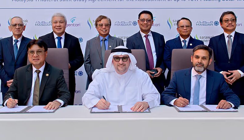 Masdar has partnered with Malaysia’s Sarawak Energy and clean energy solutions provider Gentari to explore a large-scale floating solar power project